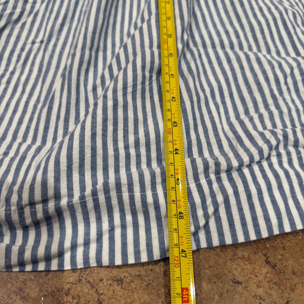 Miou Muse Tessa Stripe Bow Tie Dress Blue White Sleeveless Midi Small Coastal - Picture 8 of 13